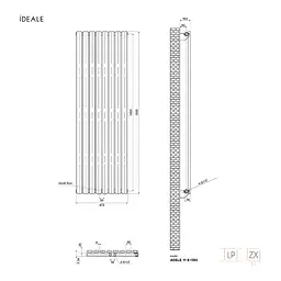 Радіатор дизайнерський Ideale Adele 11 8/1500/472 білий, Білий - мініатюра 6