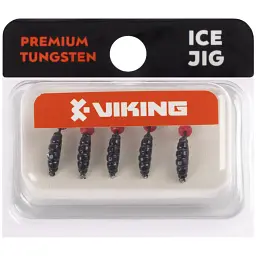 Мормишка вольфрамова Viking Fishing Shrimp+bead 0.64g 8mm Black+R (5шт) - мініатюра 2