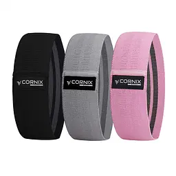 Резинки для фітнесу та спорту із тканини Cornix Hip Band набір 3 шт XR-0050 - мініатюра 1