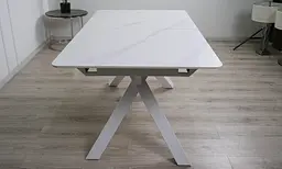 Стіл обідній Prestol Гермес розкладний 160/200x90x76 см білий - мініатюра 5