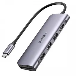USB-хаб Ugreen CM195 USB Type-C 6 in 1 (70410) Space Gray