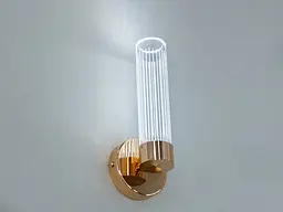 Бра настінне LED Diasha Q2/1GD, 5W, 220V, 275 лм, золото, акриловий плафон, для спальні - мініатюра 3
