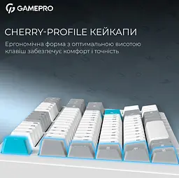 Механічна ігрова клавіатура GamePro MK-285-WH Asgard Ragnar Keychron Super Red Switch Bluetooth 5.2/2.4 ГГц/USB White - мініатюра 10