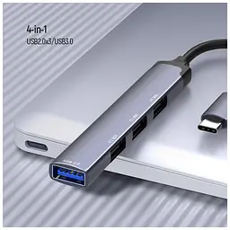Концентратор ColorWay USB-C 4-в-1 USB2.0х3/USB3.0 (CW-HUB04) - мініатюра 11