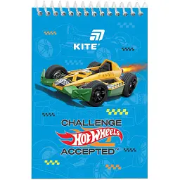 Блокнот на спіралі Kite Hot Wheels А6 48 листів HP нелінований (HP26-196)