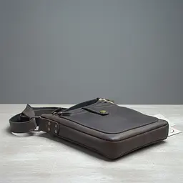 Чоловіча шкіряна сумка планшет GS 22*20*3 см коричнева (ПЛ 001 кор) 200 - мініатюра 3