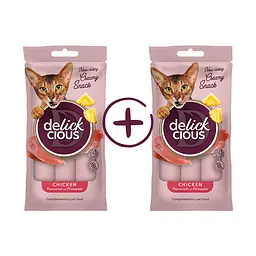 Ласощі для котів Delickcious курка, ананас (1+1) 120 г