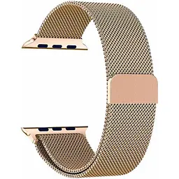 Універсальний ремінець для смарт-годинників DK Milanese Loop Magnetic для Apple Watch Metallic Band 38/40/41mm Gold + адаптер [112494]