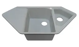 Кухонна мийка Adamant Spirit 1000x500x225 світло-сірий 360223, Сірий - мініатюра 2