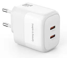 Мережевий зардний пристрій L140 - 35W PD Dual port USB-C White XO teh0022022