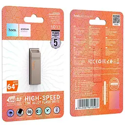 Металічний флеш накопичувач Hoco UD13 Clever USB3.2 USB flash drive (64GB) - мініатюра 2