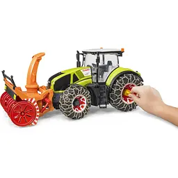 Уцінка. Іграшкова машинка Bruder Трактор Claas Axion 950 для прибирання снігу 1:16 (03017)  - мініатюра 9