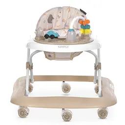 Дитячі ходунки SIMPLY ME 1215 Beige з брязкальцями музичні - мініатюра 2