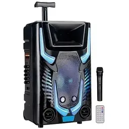 Портативна колонка XPRO GZ-8912 валіза 30Вт USB SD FM радіо Bluetooth 1 мікрофон ДУ (MER-15720) - мініатюра 3