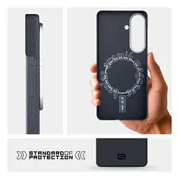Чехол ArmorStandart BlackIcon Aramid Plain MagCase для Samsung S25 Black (ARM90162) - мініатюра 7
