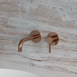 Змішувач для умивальника прихованого монтажу Omnires Y brushed copper Y1215HCPB, Золотий - мініатюра 4