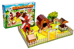 Конструктор Puz-00957 "Веселий фермер" 3D, дерев'яний, в коробці р.59х40х25 см. PuzzleOk