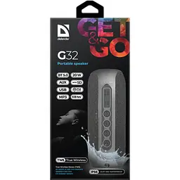 Акустична система 1.0 Defender G32 20W,BT/FM/USB/TF/AUX/TWS/IP56 - мініатюра 5