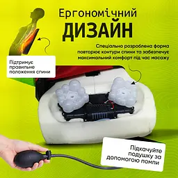 Масажна роликова подушка Brillix PMP-8029 Чорний (PMP-8029) - мініатюра 6