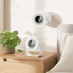 Настільний вентилятор Hoco HX66 desktop circulating fan 3000 mAh White - мініатюра 8