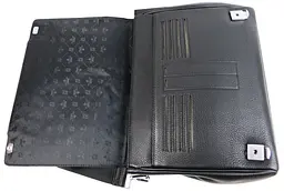 Чоловічі шкіряні сумки месенджер Dor. Flinger 0130HJ001 Чорна - мініатюра 7