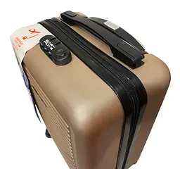 Валіза Easy Move 002 міні XS 40x30x20 см, ABS, 4 колеса, кодовий замок, 20 л, Шампань - мініатюра 3