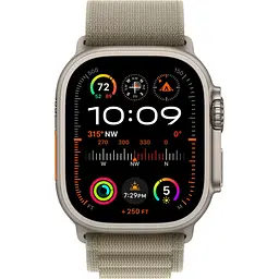 Смарт-годинник Apple Watch Ultra 2 49mm Titanium Case with Olive Alpine Loop Small [MREX3] [92646] - мініатюра 2