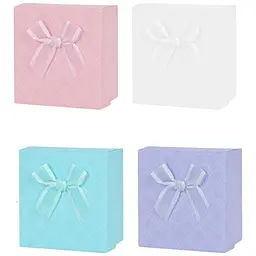 Коробка для каблучки з бантом 5×5×3.5 см 4 кольори