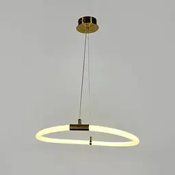 Латунна кільцева люстра з гнучкою LED стрічкою Ø 45 см | Line F | Арт. MD8074-R - мініатюра 4