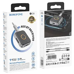 FM модулятор Borofone BC55 AUX чорний 6941991112225 - мініатюра 9