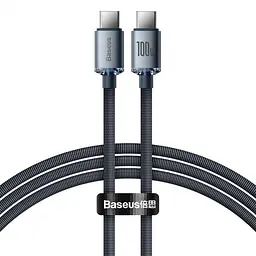 Кабель Baseus Crystal Shine Series Fast Charging Data Cable Type-C to Type-C 100W 1.2m Black