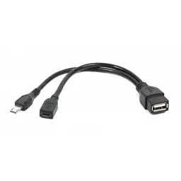 Перехідник OTG USB 2.0 AF to Micro 5P M+F 0.15m Cablexpert (A-OTG-AFBM-04)