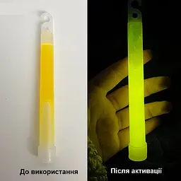 Хімічне джерело світла - паличка, що світиться ХІС Ootdty X-2, жовто-зелене світло (100128) - мініатюра 4