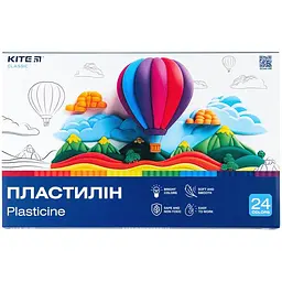 Пластилін Kite Classic, 24 кольори, 480 г., (K-089)