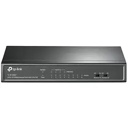 Комутатор TL-SF1008LP, 8x1FE (4xPoE), 41Вт, Некерований TP-Link teh0018153
