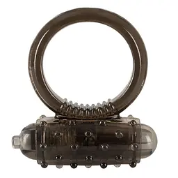 Ерекційне кільце Vibro Ring Dark Silicon чорне - мініатюра 4