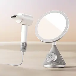 Набір Havit HDK88 Beauty Set 5 в 1 фен, дзеркало, зарядка, динамік (HV-HDK88-WHGY) - мініатюра 12