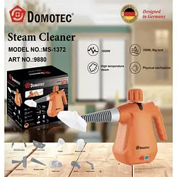 Ручний пароочисник із комплектом насадок і баком 350 мл Domotec MS-1372 1000 Вт - мініатюра 8