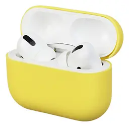 Силіконовий чохол для навушників Apple AirPods Pro, Ultrathin Silicone Case, жовтий, захисний чохол, ультратонкий і легкий, захист від подряпин і пилу, м"який силікон, ArmorStandart (ARM55963)