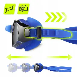 Окуляри для плавання TSUNAMI Anti-Fog 3 в 1 чохол, беруші та затискач для носа Blue (P-5905973401784) - мініатюра 6