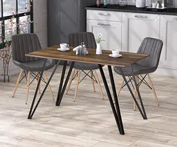 Обідній стіл Ліма 120-65 Прямі кути Loft Design (Горіх Модена)