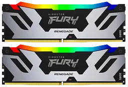 Оперативна пам'ять Kingston Fury 32GB (2x16GB) DDR5 6400MHz Renegade RGB Silver (KF564C32RSAK2-32)