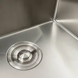 Кухонна мийка нержавійка 78x43 L Platinum Handmade (два отвори, круглий сифон 3,0/0,8), Нержавіюча сталь - мініатюра 4