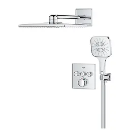 Душова система прихованого монтажу Grohe Grohtherm Smartcontrol Rainshower SmartActive 310 Cube 34864000, Хром - мініатюра 3