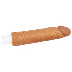 Насадка на пеніс Lovetoy Pleasure X-Tender 17 см коричневий - мініатюра 4