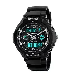 Дитячий спортивний наручний годинник Skmei 1060 s-shock Чорний - мініатюра 2