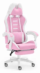 Комп'ютерне крісло Hell's HC-1039 Pink (тканина) - мініатюра 2