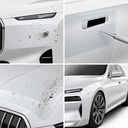 Антигравійна захисна бронеплівка за лекалами для BMW i7 G70 2022- нижня зона кузова та пороги - мініатюра 3