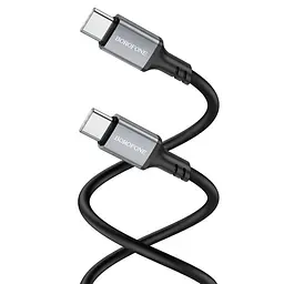 Дата кабель Borofone BX83 Famous PD60W Type-C to Type-C (1m) Black - мініатюра 2