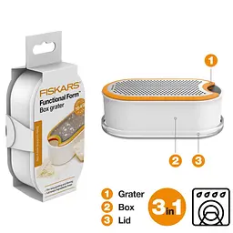 Тертка з контейнером Fiskars Functional Form 1019530 - мініатюра 3